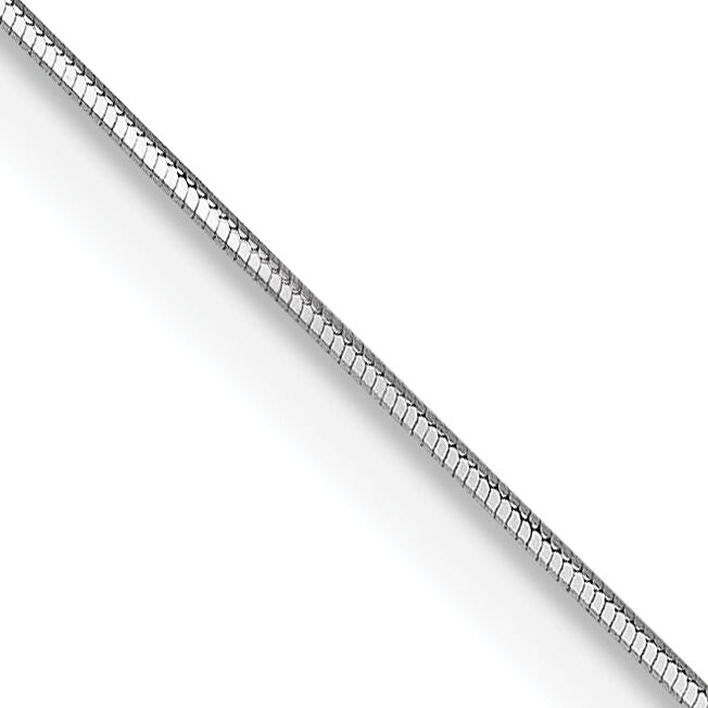 14k White Gold .5mm Octagonal Snake Chain-WOS060-18