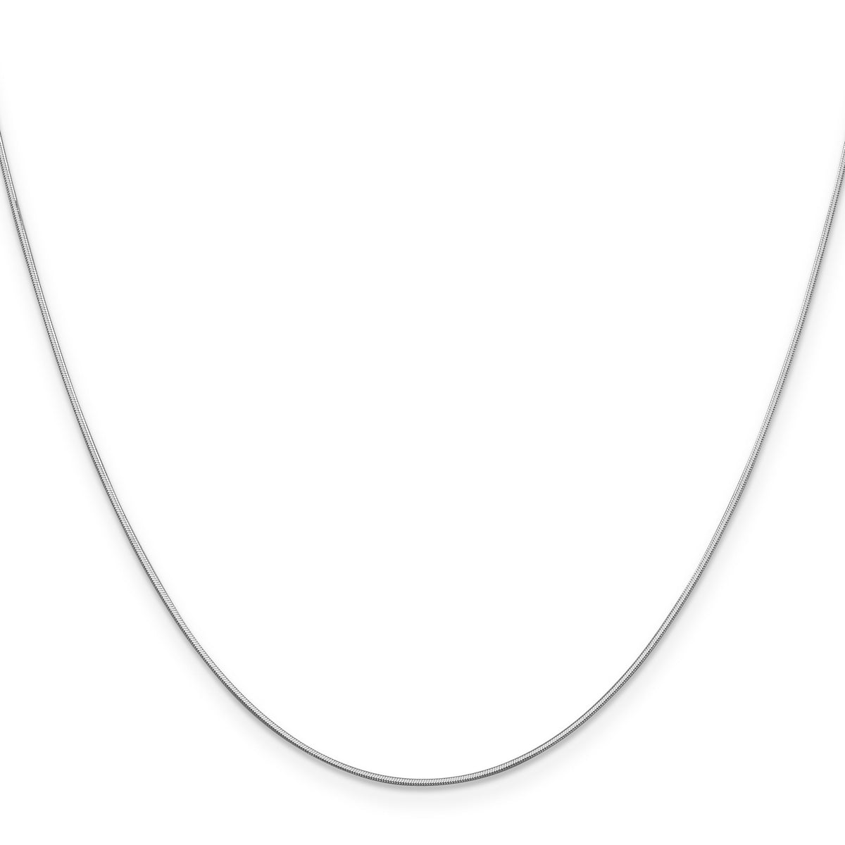 14k White Gold .6mm Octagonal Snake Chain-WOS080-30