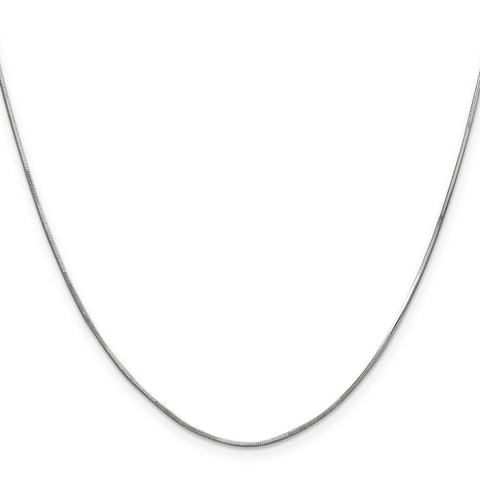 14k White Gold .8mm Octagonal Snake Chain-WOS100-16