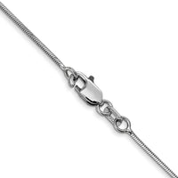 14k White Gold .8mm Octagonal Snake Chain-WOS100-30