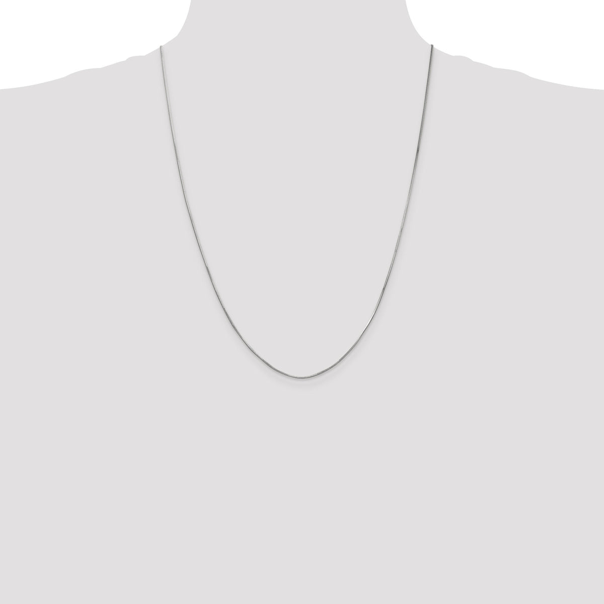 14k White Gold .8mm Octagonal Snake Chain-WOS100-24