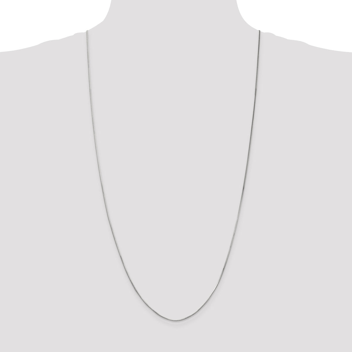 14k White Gold .8mm Octagonal Snake Chain-WOS100-30