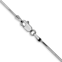 14k White Gold .9mm Octagonal Snake Chain-WOS120-24