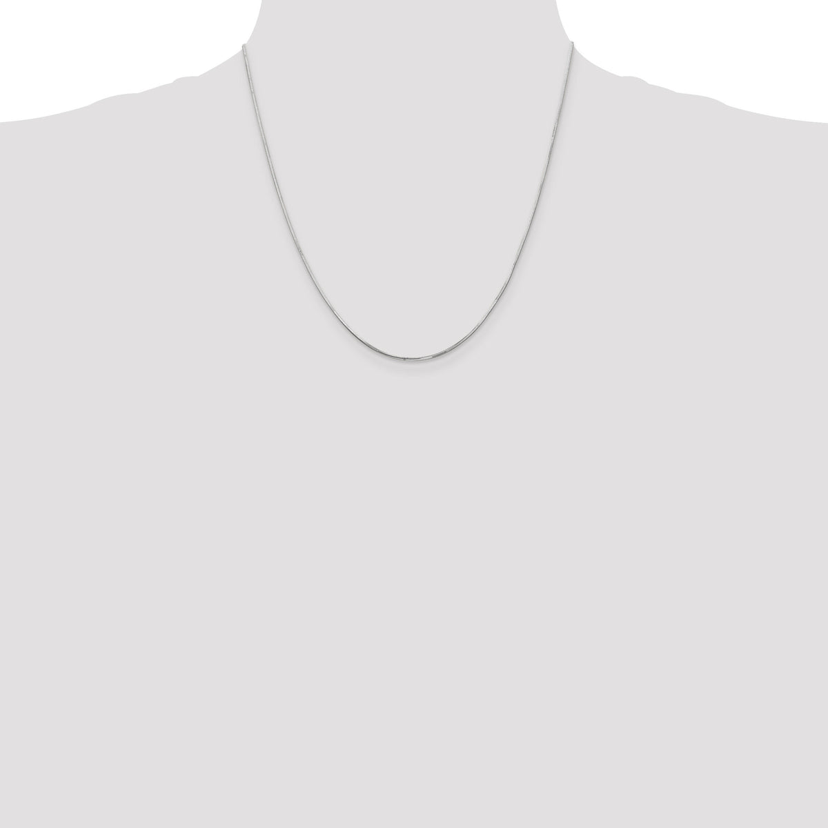 14k White Gold .9mm Octagonal Snake Chain-WOS120-20