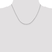 14k White Gold 1mm Octagonal Snake Chain-WOS150-18