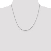 14k White Gold 1mm Octagonal Snake Chain-WOS150-20
