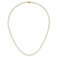 14k 4-5mm White Near Round Freshwater Cultured Pearl Necklace-WPN040-18