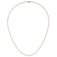 14k 4-5mm White Near Round Freshwater Cultured Pearl Necklace-WPN040-24