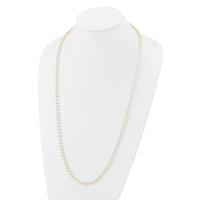 14k 4-5mm White Near Round Freshwater Cultured Pearl Necklace-WPN040-28