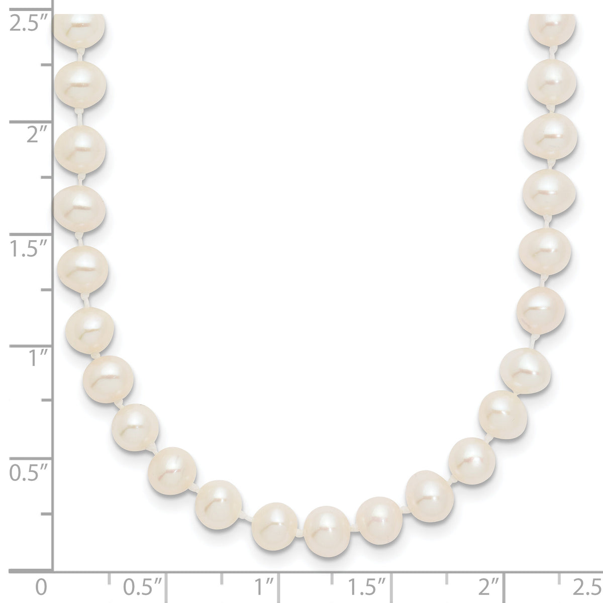 14k 5-6mm White Near Round Freshwater Cultured Pearl Necklace-WPN050-28