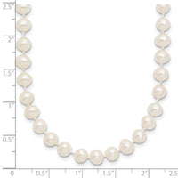 14k 5-6mm White Near Round Freshwater Cultured Pearl Necklace-WPN050-28
