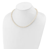14k 5-6mm White Near Round Freshwater Cultured Pearl Necklace-WPN050-16