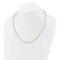 14k 5-6mm White Near Round Freshwater Cultured Pearl Necklace-WPN050-18