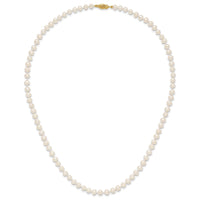 14k 5-6mm White Near Round Freshwater Cultured Pearl Necklace-WPN050-20
