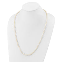 14k 5-6mm White Near Round Freshwater Cultured Pearl Necklace-WPN050-24
