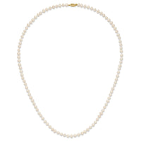 14k 5-6mm White Near Round Freshwater Cultured Pearl Necklace-WPN050-24