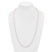 14k 5-6mm White Near Round Freshwater Cultured Pearl Necklace-WPN050-28