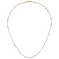 14k 5-6mm White Near Round Freshwater Cultured Pearl Necklace-WPN050-28
