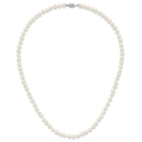 14k WG 5-6mm Near Rnd Wht Freshwater Cultured Pearl 18in Necklace-WPN050W-18