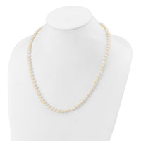 14k WG 5-6mm White Near Round Freshwater Cultured Pearl Necklace-WPN050W-20