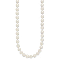 14k 6-7mm White Near Round Freshwater Cultured Pearl Necklace-WPN060-18