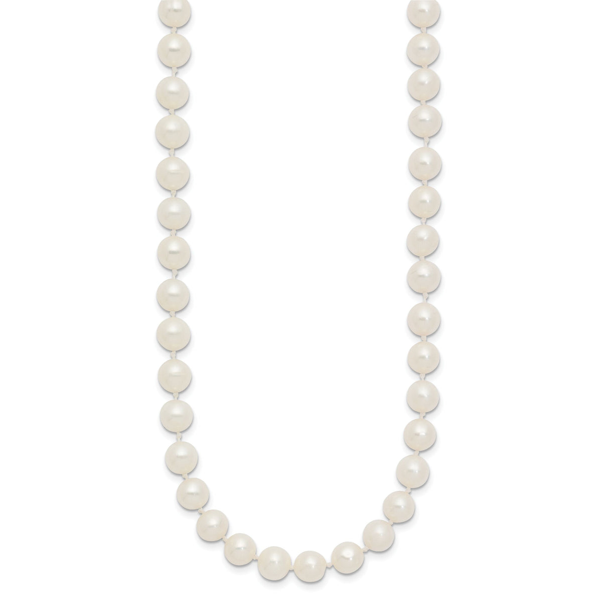 14k 6-7mm White Near Round Freshwater Cultured Pearl Necklace-WPN060-24