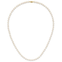 14k 6-7mm White Near Round Freshwater Cultured Pearl Necklace-WPN060-24
