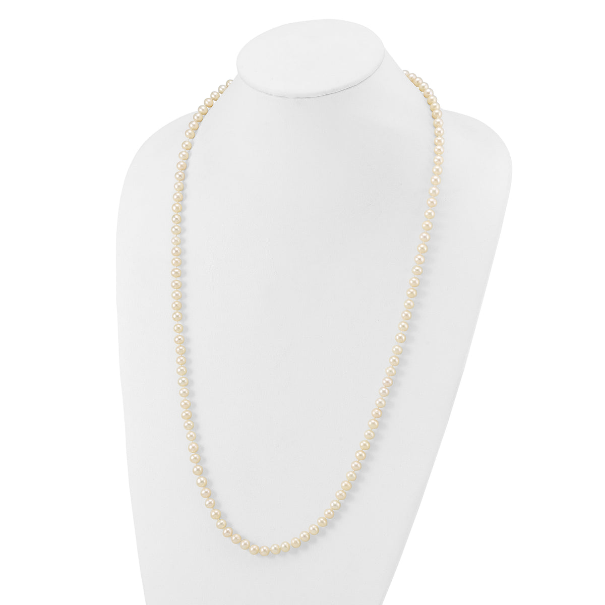 14k 6-7mm White Near Round Freshwater Cultured Pearl Necklace-WPN060-28