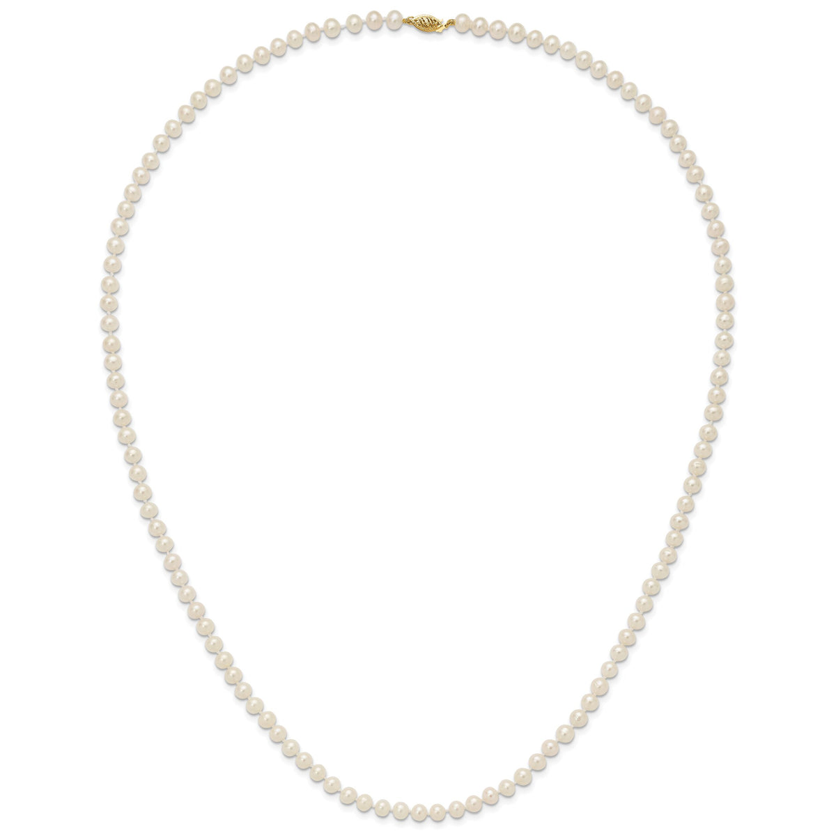 14k 6-7mm White Near Round Freshwater Cultured Pearl Necklace-WPN060-28