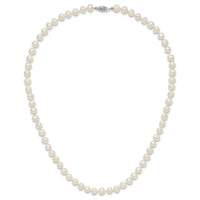 14k WG 6-7mm Near Rnd Wht Freshwater Cultured Pearl 18in Necklace-WPN060W-18
