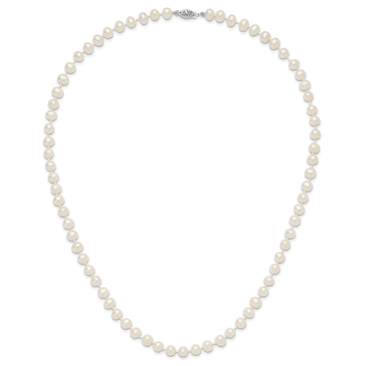 14k WG 6-7mm White Freshwater Cultured Pearl 20in Necklace-WPN060W-20