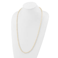 14k WG 6-7mm White Near Round Freshwater Cultured Pearl Necklace-WPN060W-28