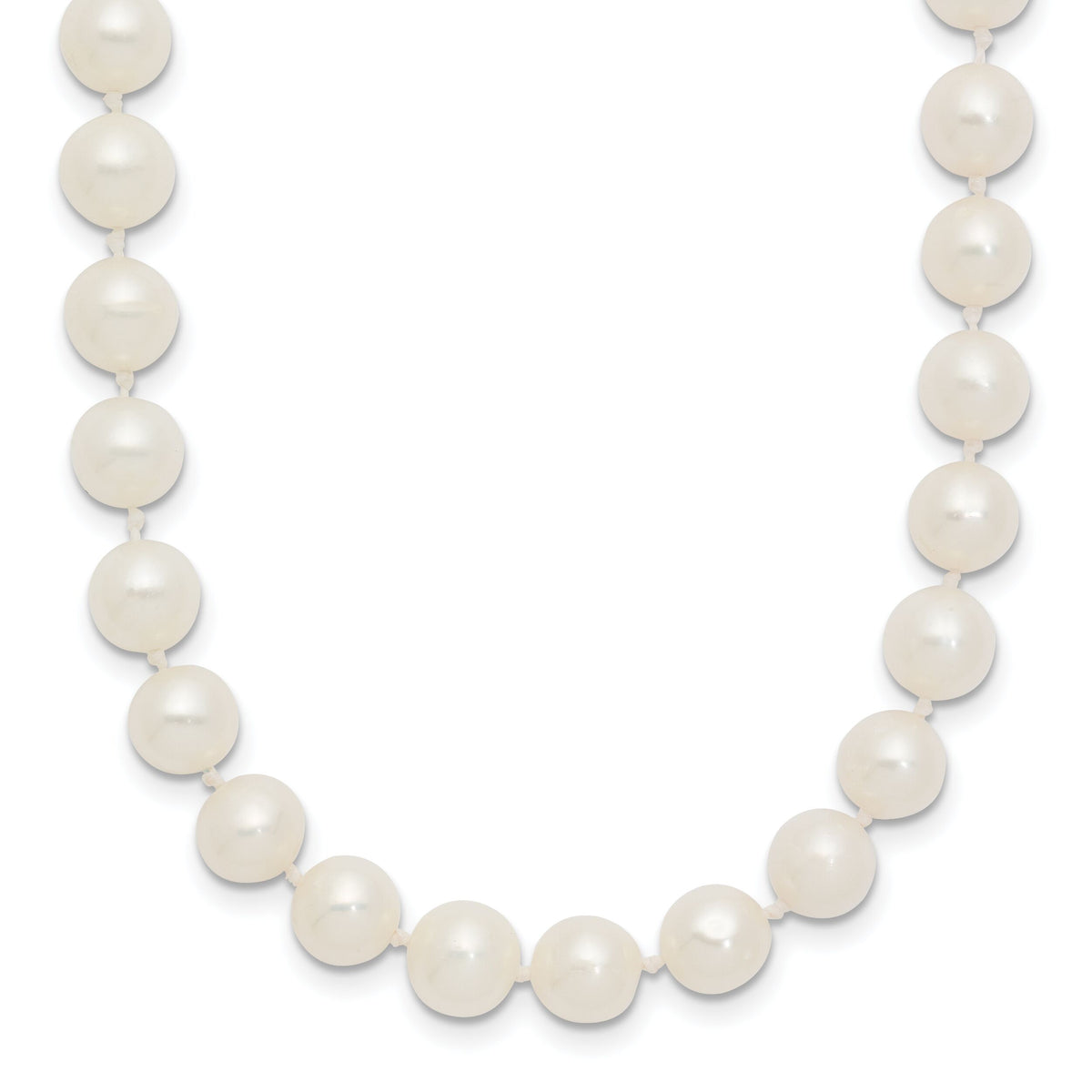 14k WG 6-7mm White Near Round Freshwater Cultured Pearl Necklace-WPN060W-16