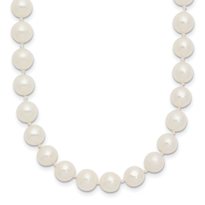14k 6-7mm White Near Round Freshwater Cultured Pearl Necklace-WPN060-20
