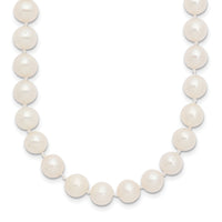 14k WG 7-8mm Near Rnd Wht Freshwater Cultured Pearl 18in Necklace-WPN070W-18