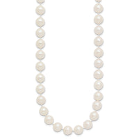 14k 8-9mm White Near Round Freshwater Cultured Pearl Necklace-WPN080-24