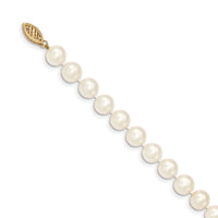 14k 8-9mm White Near Round Freshwater Cultured Pearl Necklace-WPN080-16