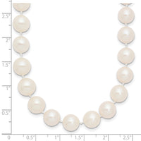 14k 9-10mm White Near Round Freshwater Cultured Pearl Necklace-WPN090-16