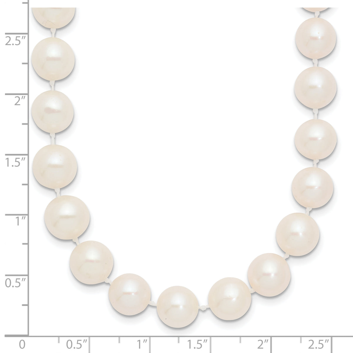 14k 9-10mm White Near Round Freshwater Cultured Pearl Necklace-WPN090-18