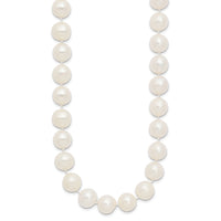 14k 10-11mm White Near Round Freshwater Cultured Pearl Necklace-WPN100-28