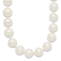 14k 10-11mm White Near Round Freshwater Cultured Pearl Necklace-WPN100-16