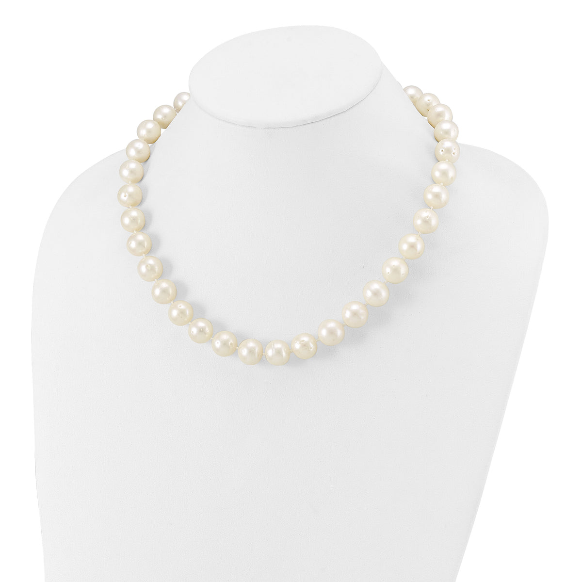 14k 11-12mm White Near Round Freshwater Cultured Pearl Necklace-WPN110-20