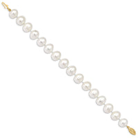14k 10-11mm White Freshwater Cultured Pearl 8.25in Bracelet-WPN100-8.25