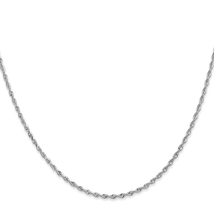 14k White Gold 1.85mm D/C Quadruple Rope Chain-WQT014-16