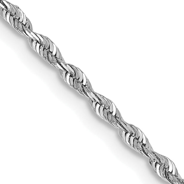 14k White Gold 1.85mm D/C Quadruple Rope Chain-WQT014-22