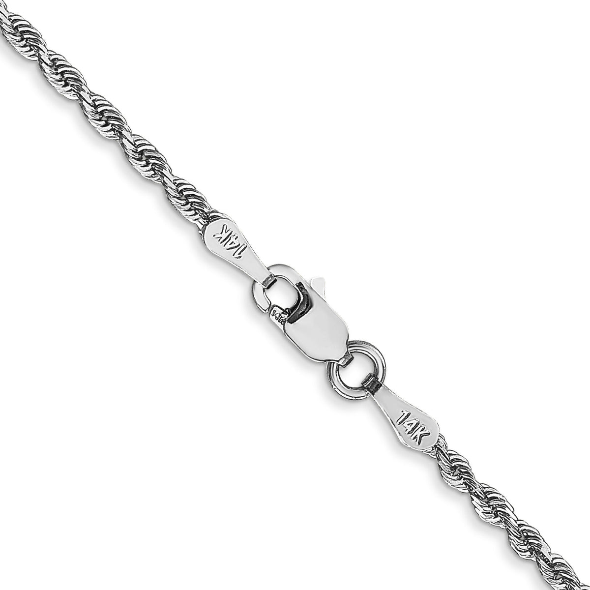 14k White Gold 2.00mm D/C Quadruple Rope Chain-WQT016-18