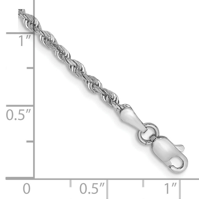 14k White Gold 2.25mm D/C Quadruple Rope Chain-WQT018-7