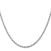 14k White Gold 2.75mm D/C Quadruple Rope Chain-WQT021-20