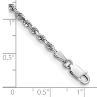14k White Gold 2.75mm D/C Quadruple Rope Chain-WQT021-7
