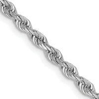 14k White Gold 2.75mm D/C Quadruple Rope Chain-WQT021-20